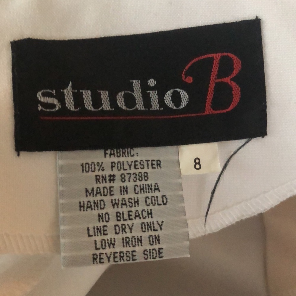 2pc Ensemble White Polyester Jacket And Dress.Siz… - image 7